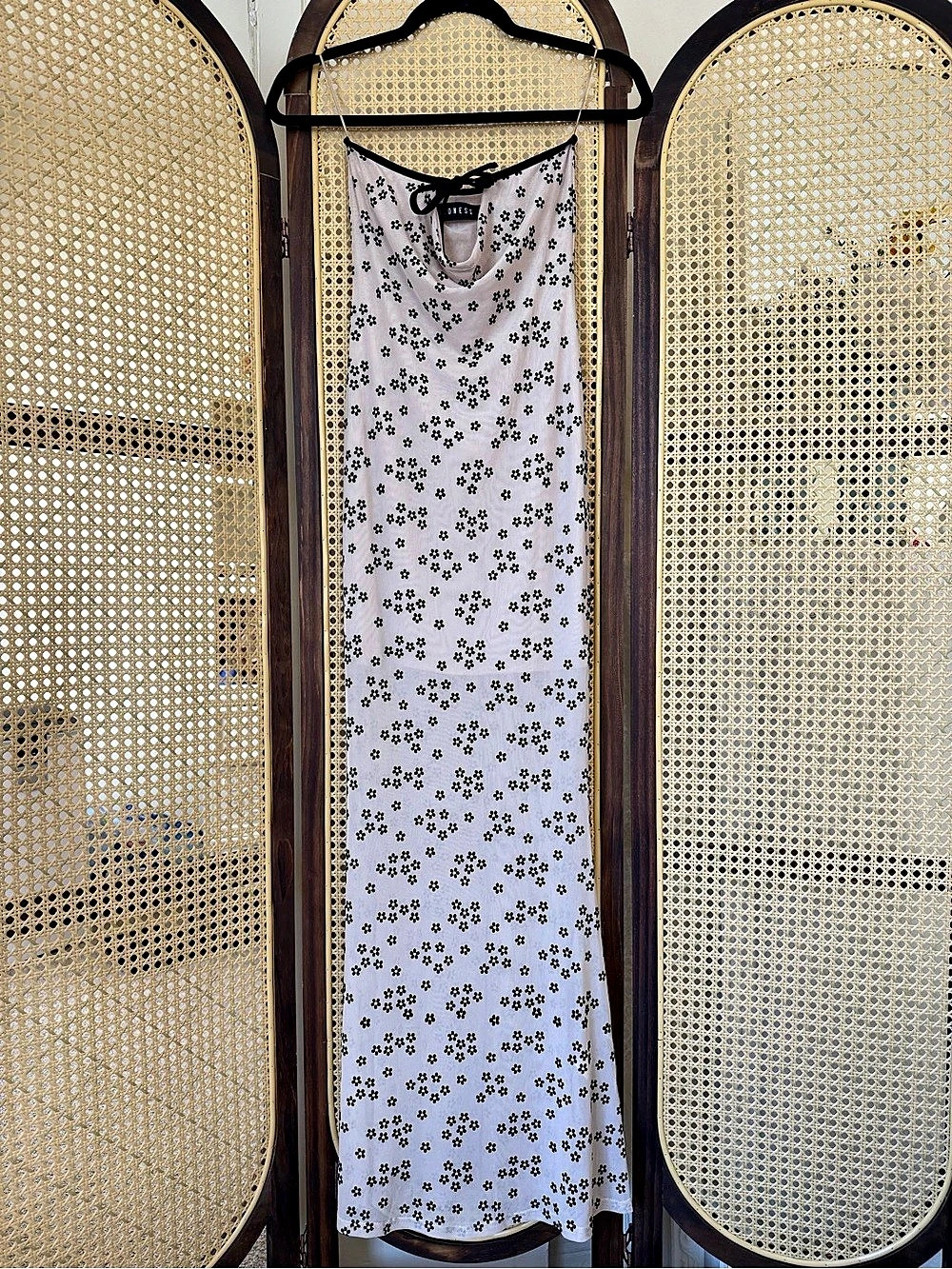 Lioness Floral Maxi Dress in Tan & Black Size XS Like New